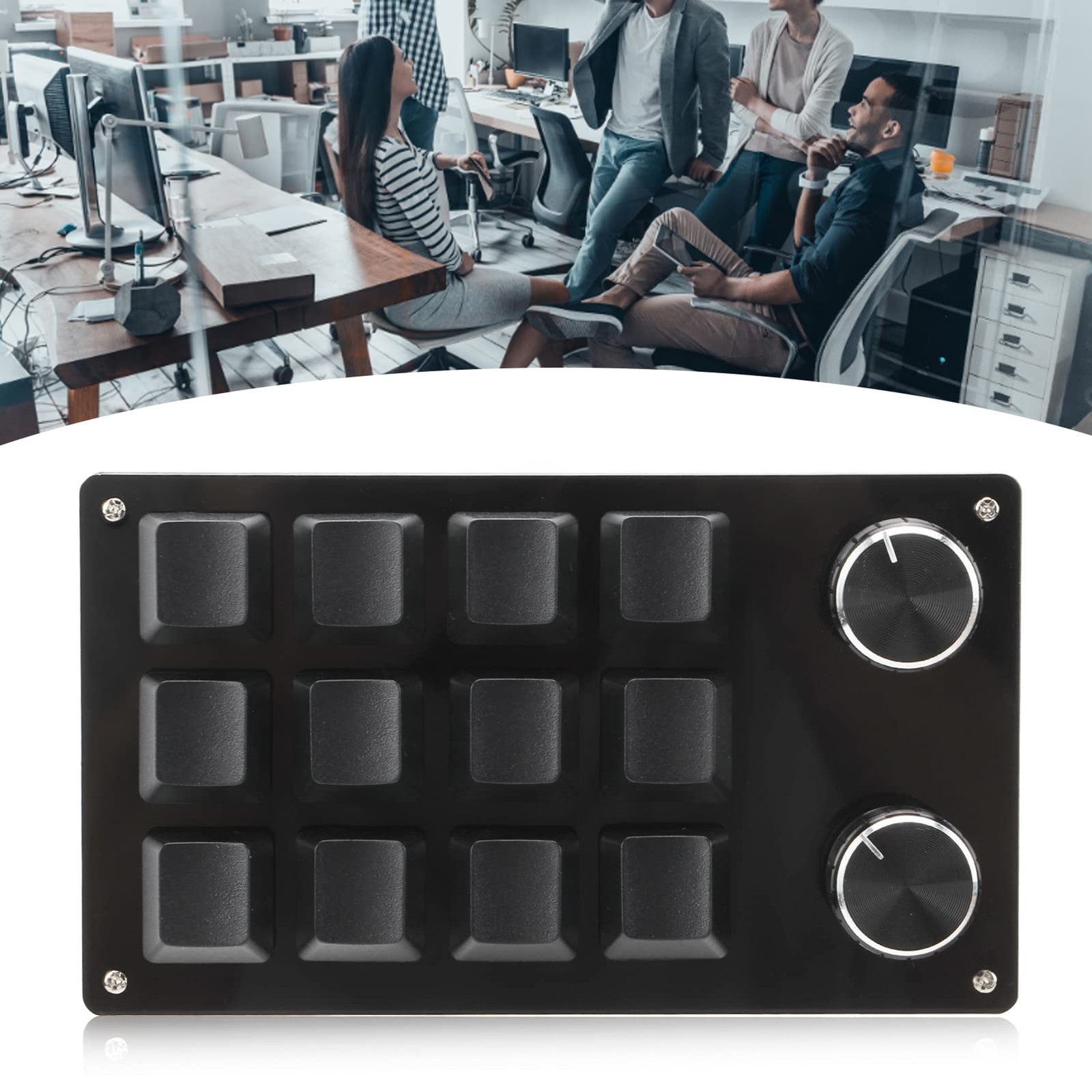 6 Key Mini Keyboard RGB Adjustable Macro Mechanical Gaming Keypad with Knob, Pro