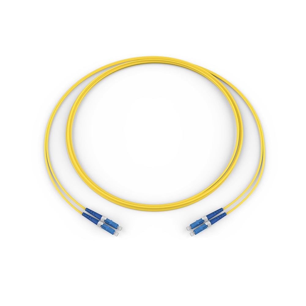 Corning 040402G5120002M 2 Meter Fiber Optic Jumper LC Duplex Zipcord Cable (OS2)