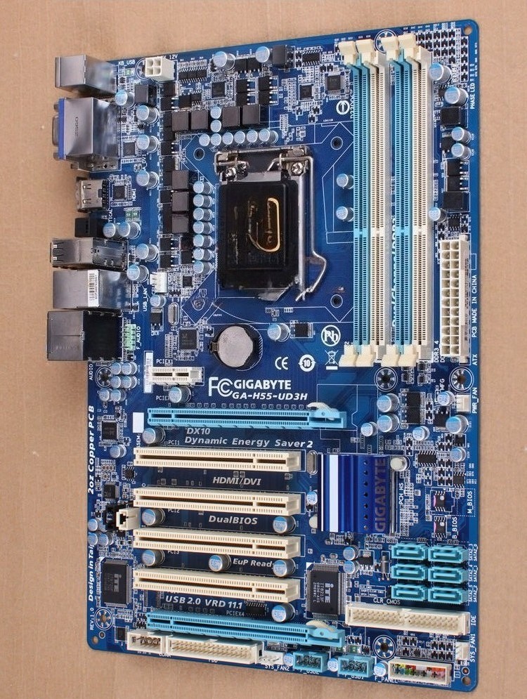 Gigabyte GA-H55-UD3H V1.0 Motherboard LGA 1156 DDR3 Intel H55 Freight free