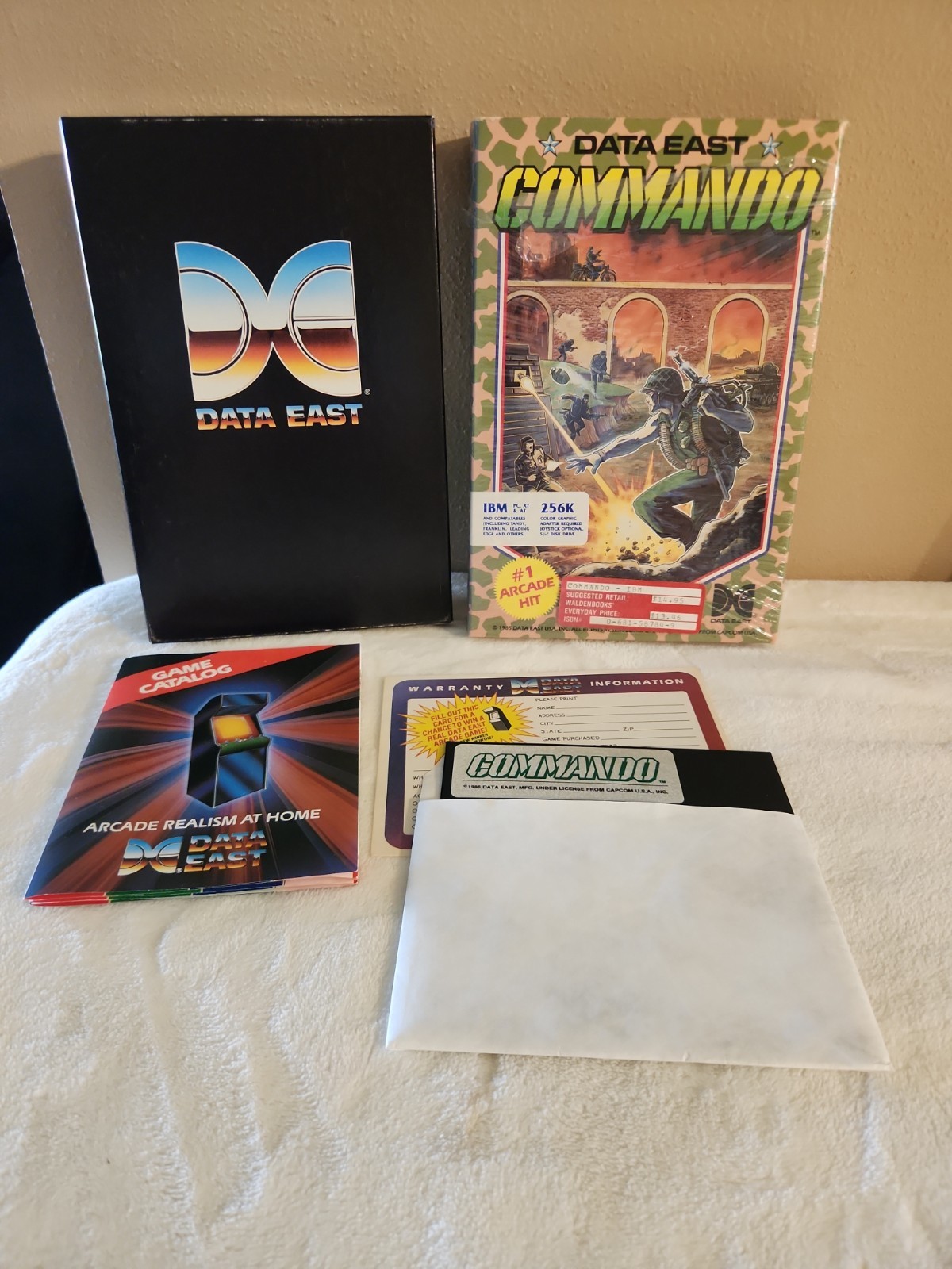 Data East Commando 5.25" Floppy Disc Arcade Game for Apple IIe IIc IBM PC