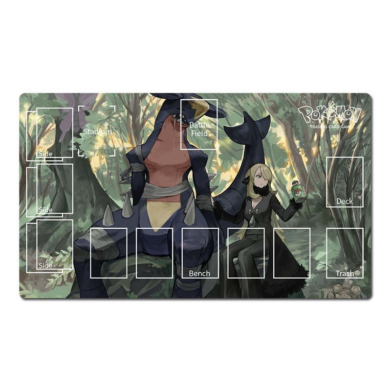 Pokemon Duel Playmat Cynthia TCG CCG Play Pad Trading Card Game Mat Mousepad