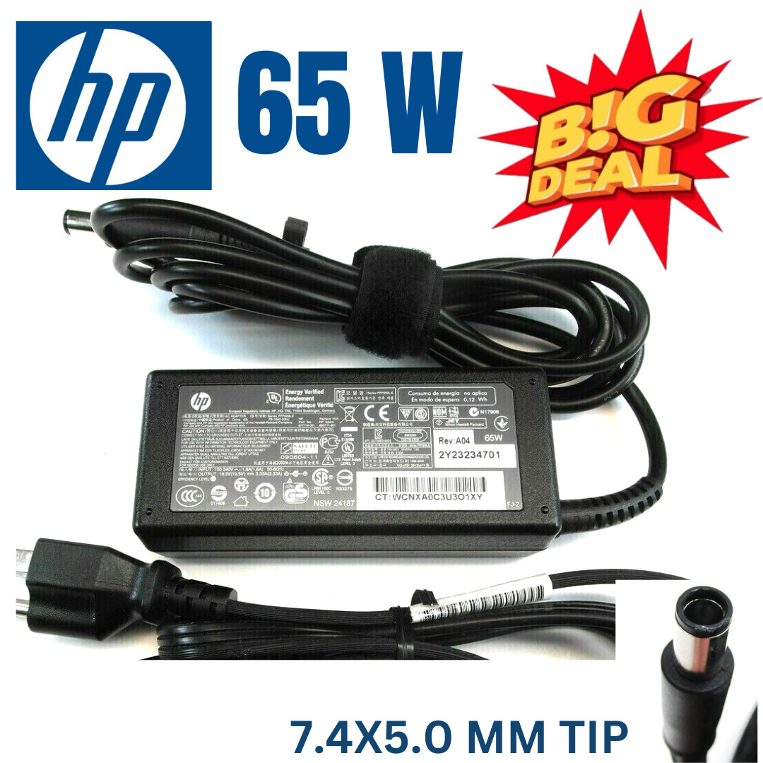 Genuine HP 2000 Series Notebook Laptop AC Adapter Charger Power Cord 65W 7.4mm