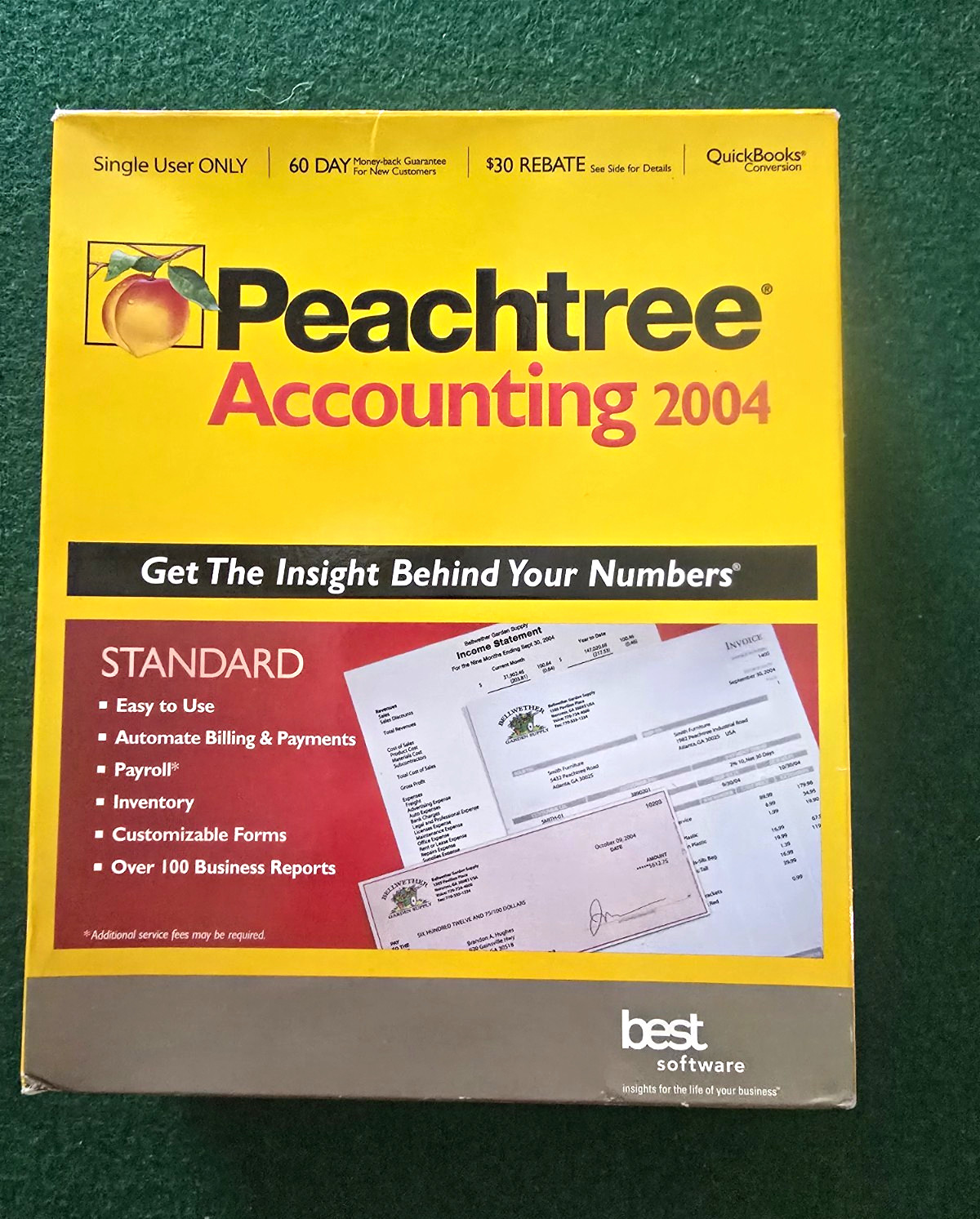 Peachtree Accounting 2004 Standard Single User CD for Windows