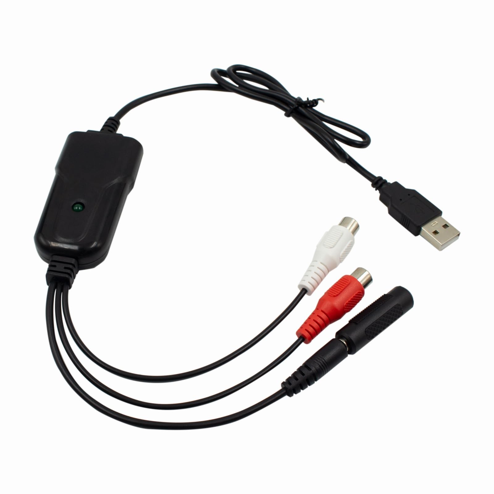 Wiistar USB2.0 Audio Capture Card RCA L/R+3.5mm to USB up 96kHz