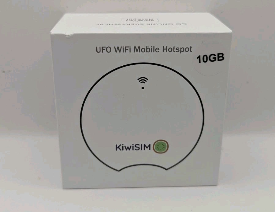 KiwiSIM UFO Mobile Hotspot 10GB Portable 4G LTE Pocket WiFi