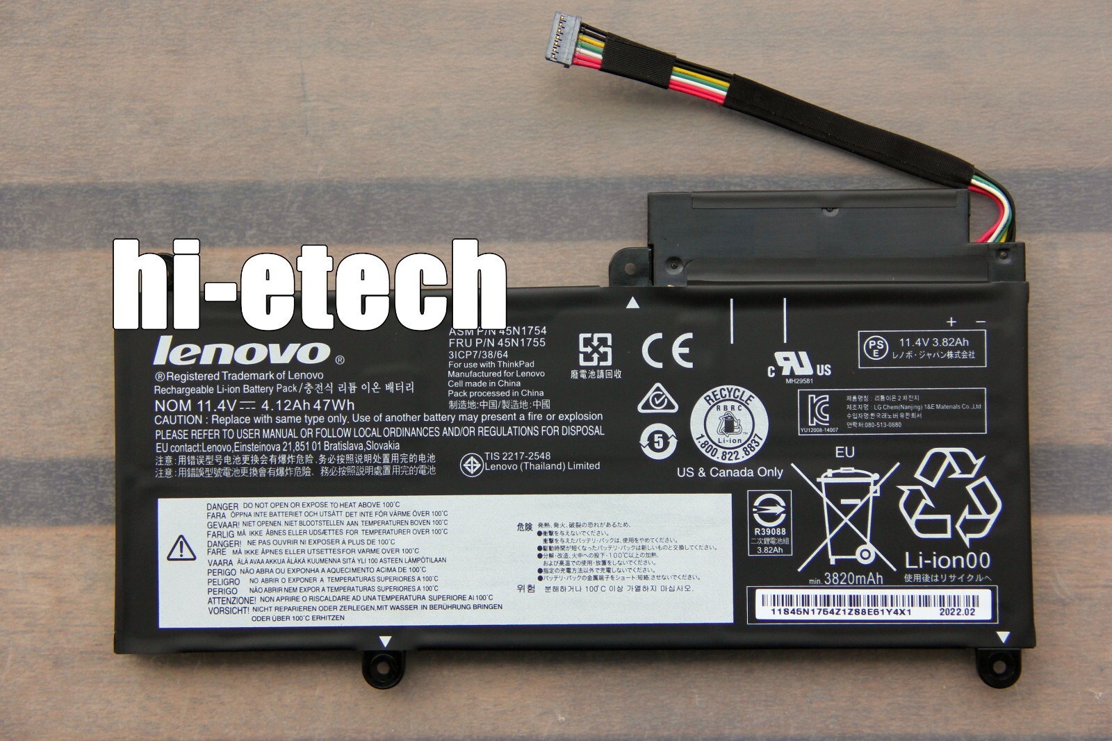 Genuine 45N1754 45N1755 Battery for Lenovo ThinkPad E450 E450C E455 E460 E460C