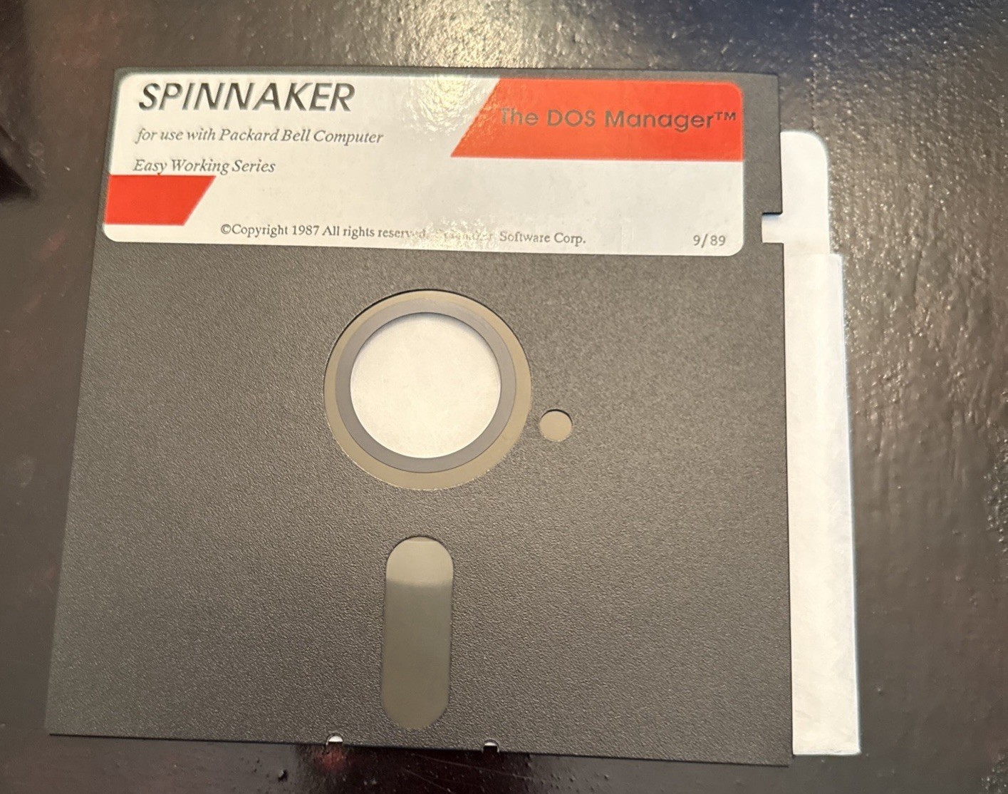 VINTAGE 1987 SPINNAKER SOFTWARE 5.25“ Floppy Disc The DOS Manager UNTESTED