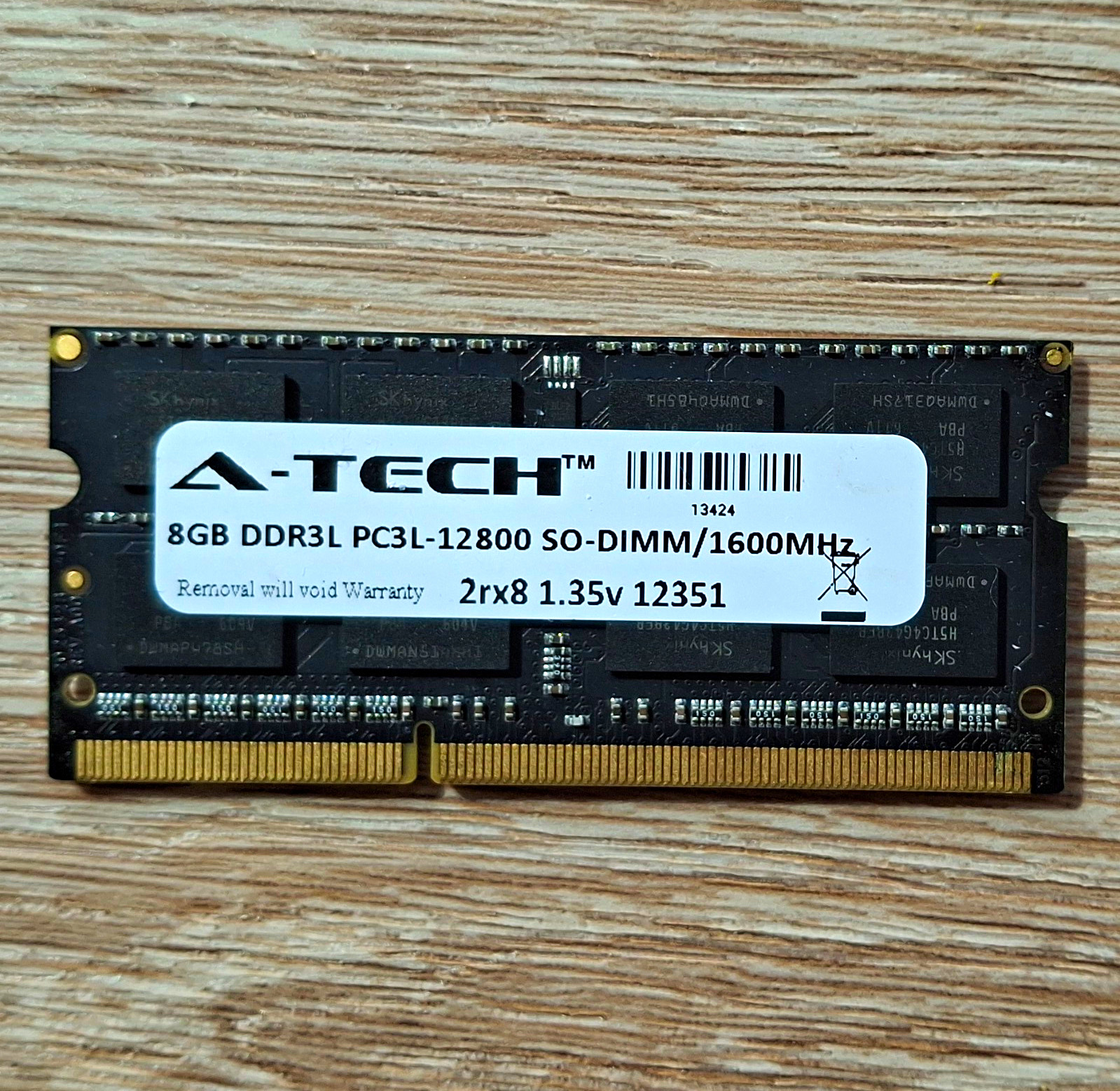 A-Tech 8GB (1x8GB) DDR3L-1600 PC3L-12800 204-Pin SO-DIMM Laptop RAM