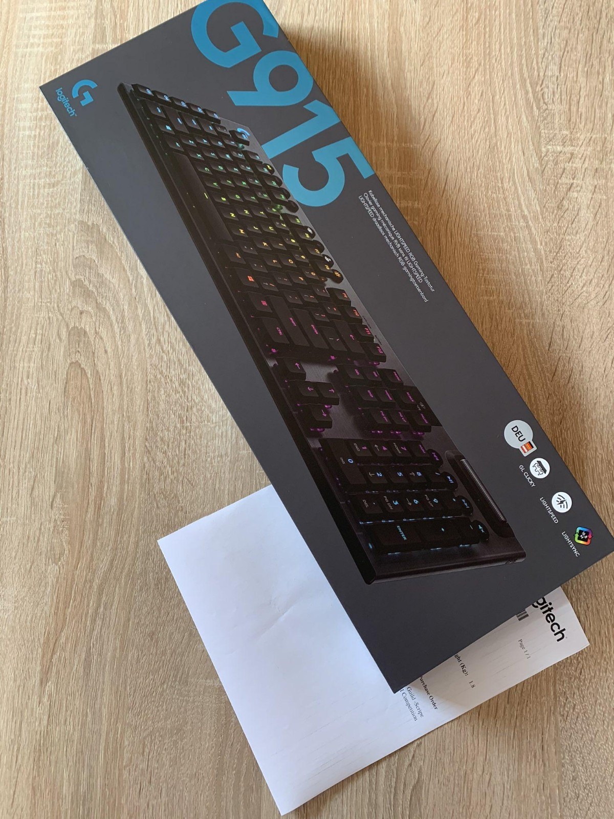 Logitech G915 Wireless RGB Mechanical Keyboard Tactile New Free Fast Ship