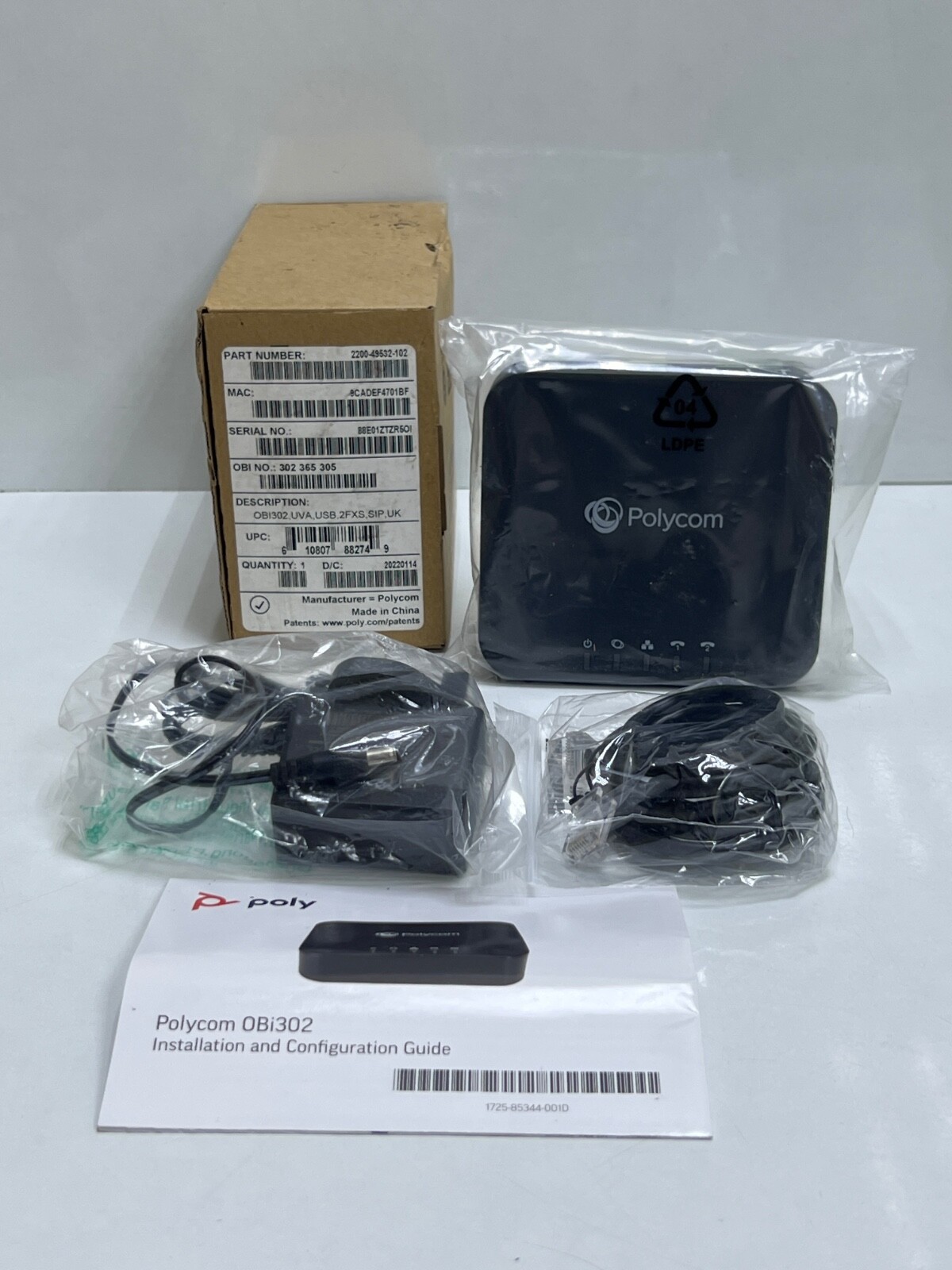 Polycom OBi302 Universal Voice Adapter 2200-49532-102