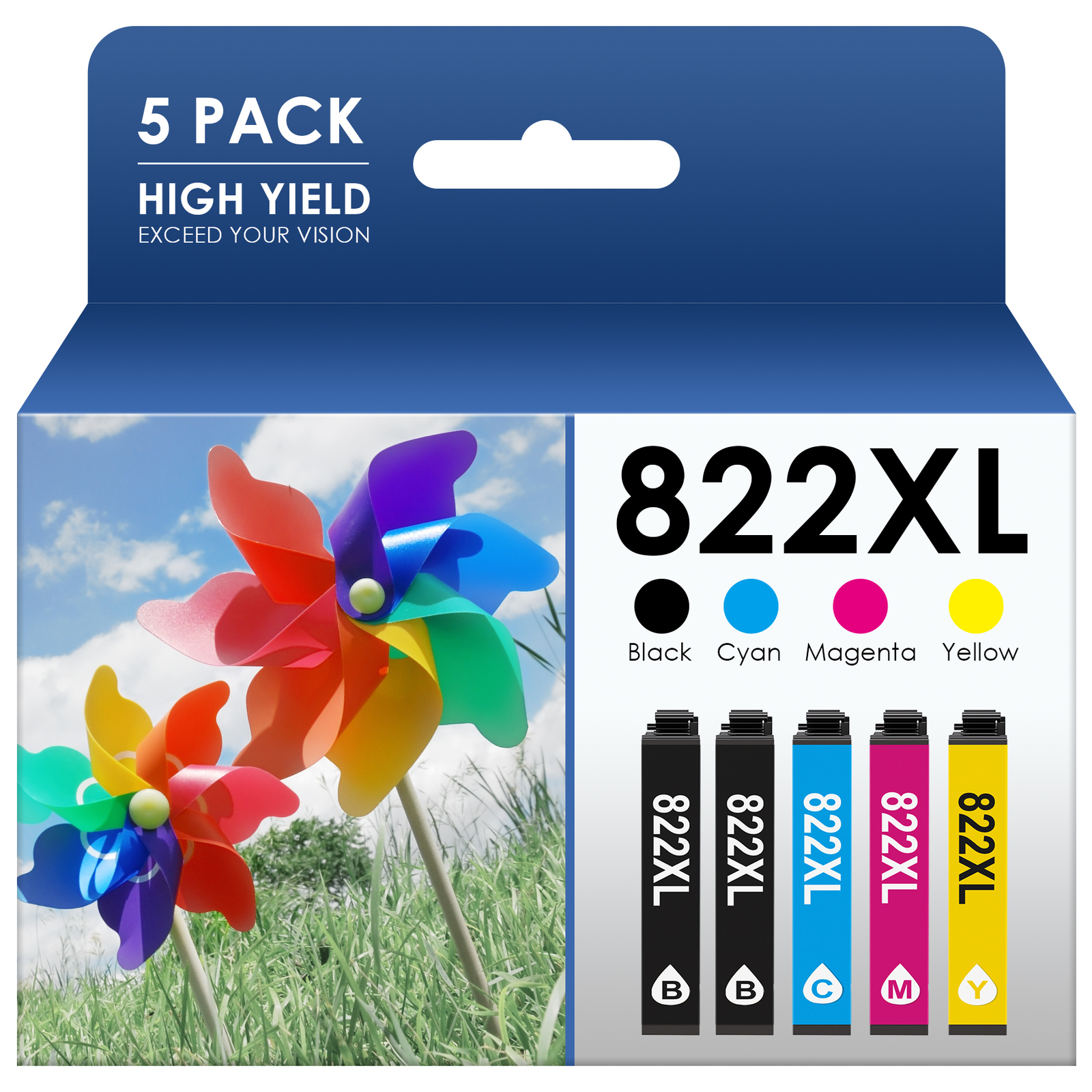 822XL T822XL Ink Cartridges for Epson 822 Ink WorkForce WF-3823 WF-4833 WF-4830