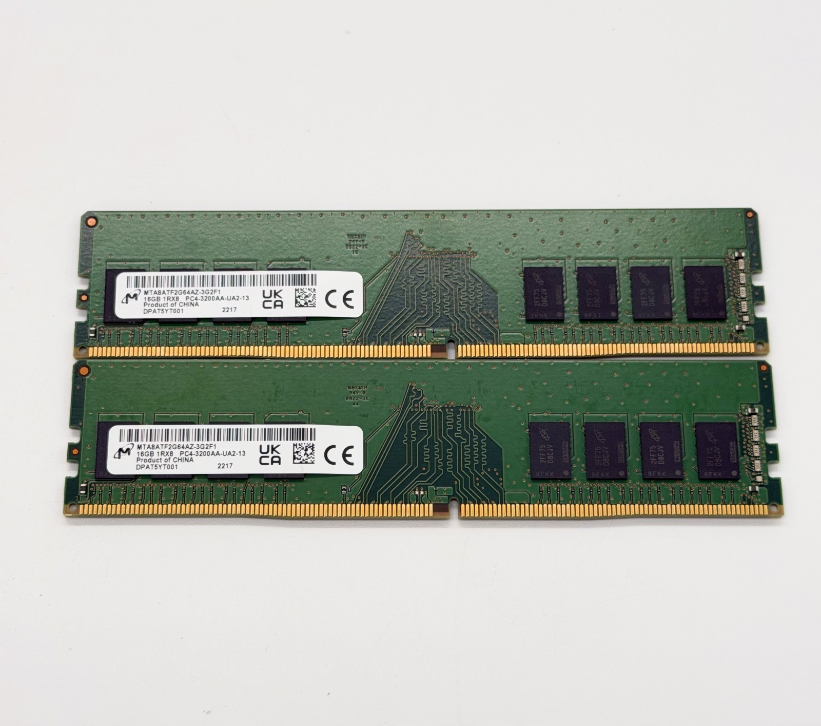 32GB KIT MICRON MTA8ATF2G64AZ-3G2F1 PC4-3200AA-UA2-13 DIMM DESKTOP TESTED 16GBX2