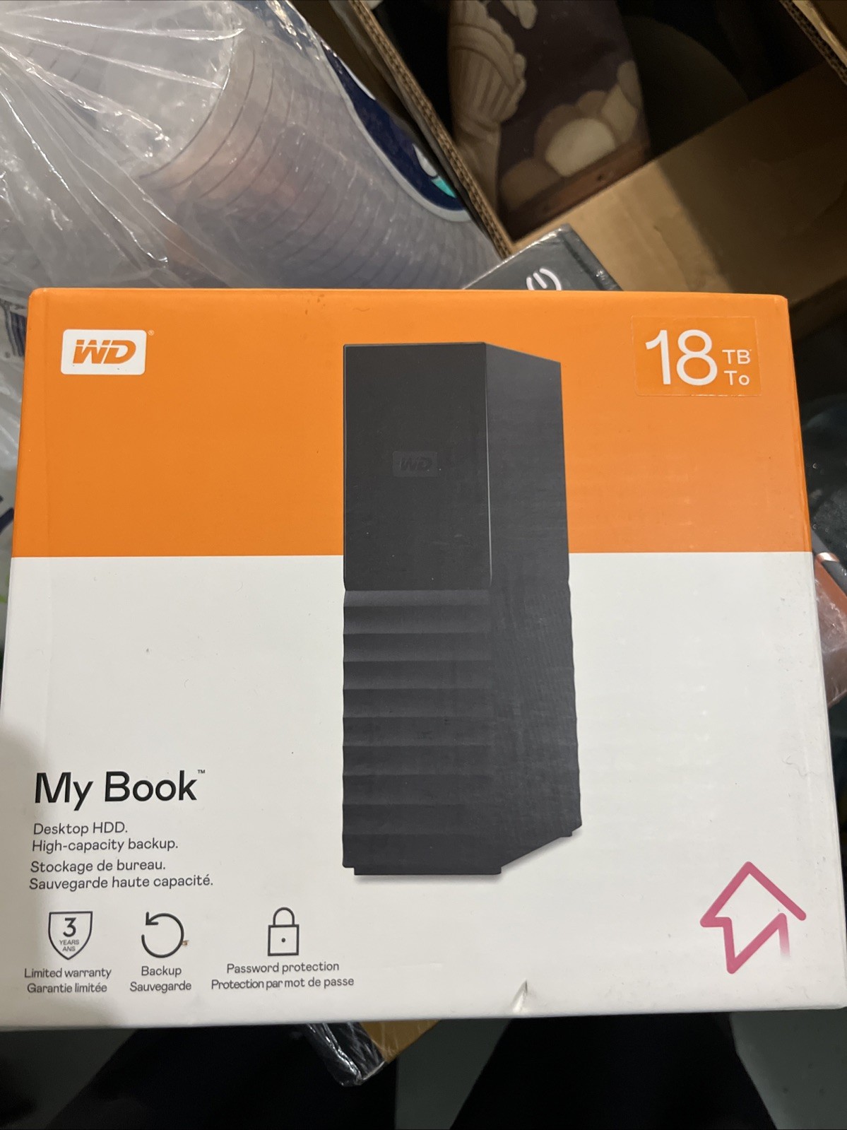 WD My Book 18TB USB 3.0 External Desktop Hard Drive (WDBBGB0180HBK-NESN)
