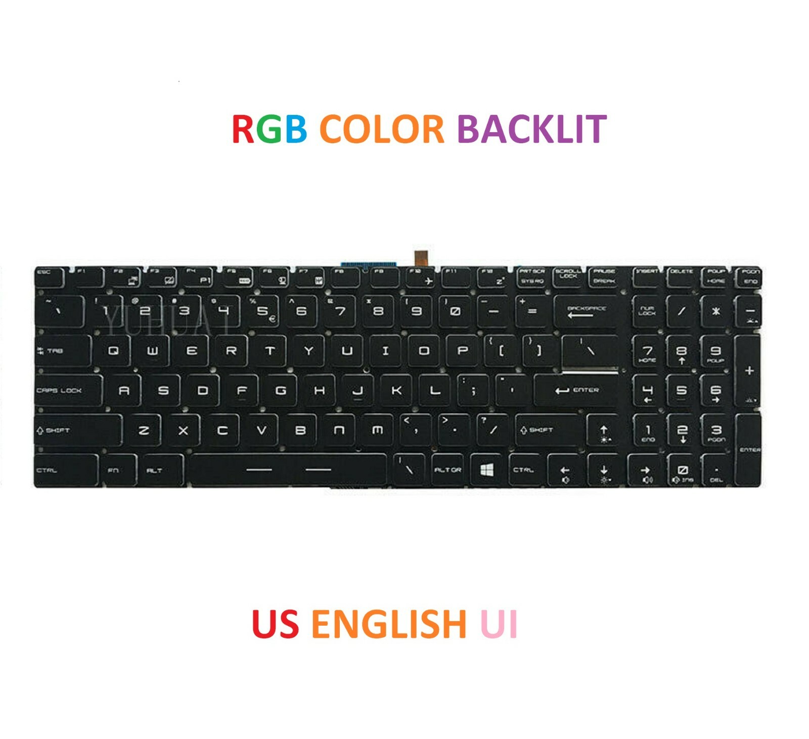 MSI Keyboard for GE62 GE62VR GE72 GE72VR Full RGB Colorful Backlit - US English