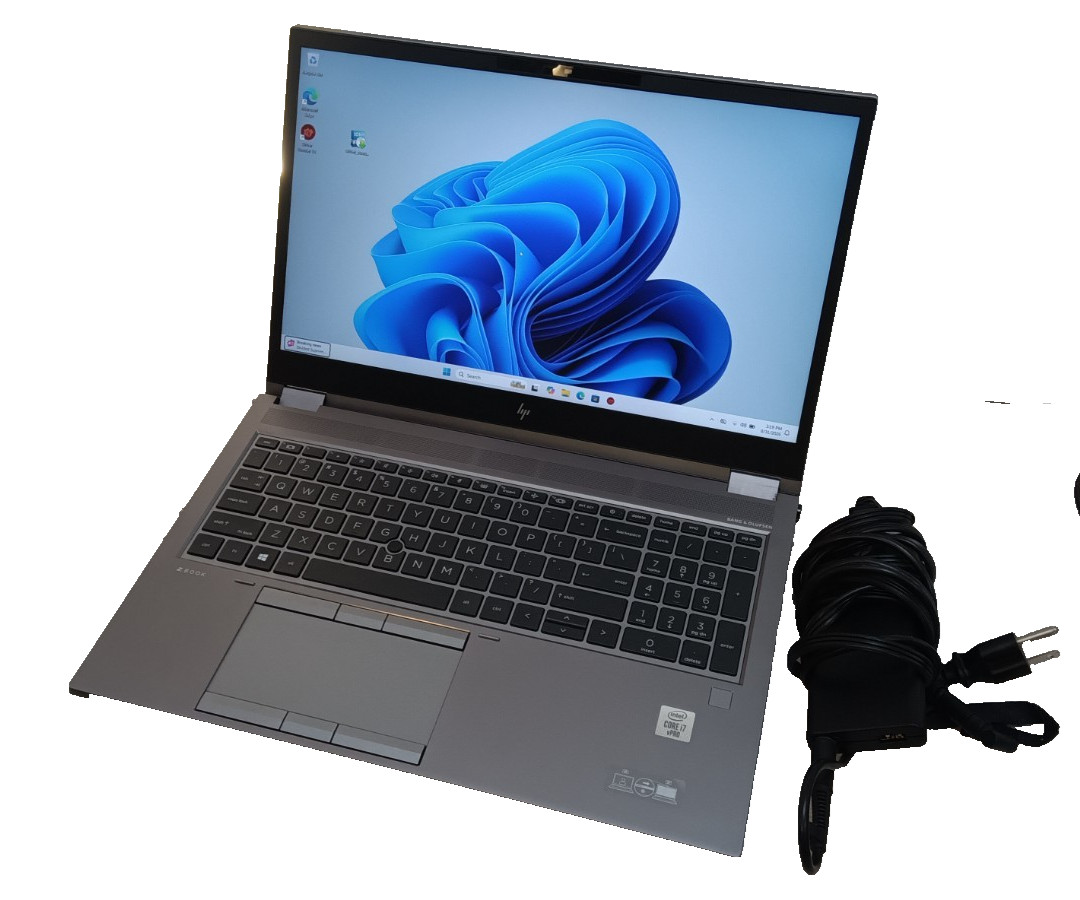HP ZBook Fury 15 G7 15" i7-10850H 2.70GHz 32GB RAM 512GB NVMe Quadro T1000 Win11
