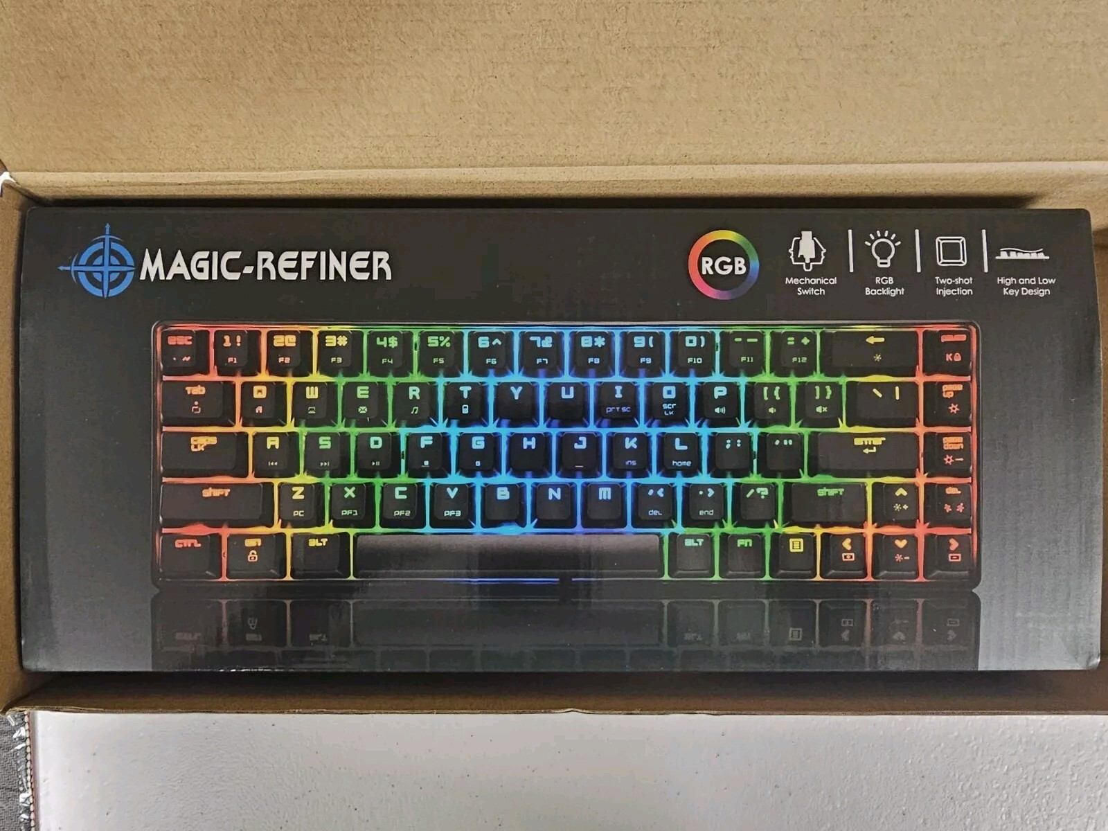 MAGIC REFINER MK14 60% Wired Mechanical Gaming Keyboard, RGB Backlit For PC MAC