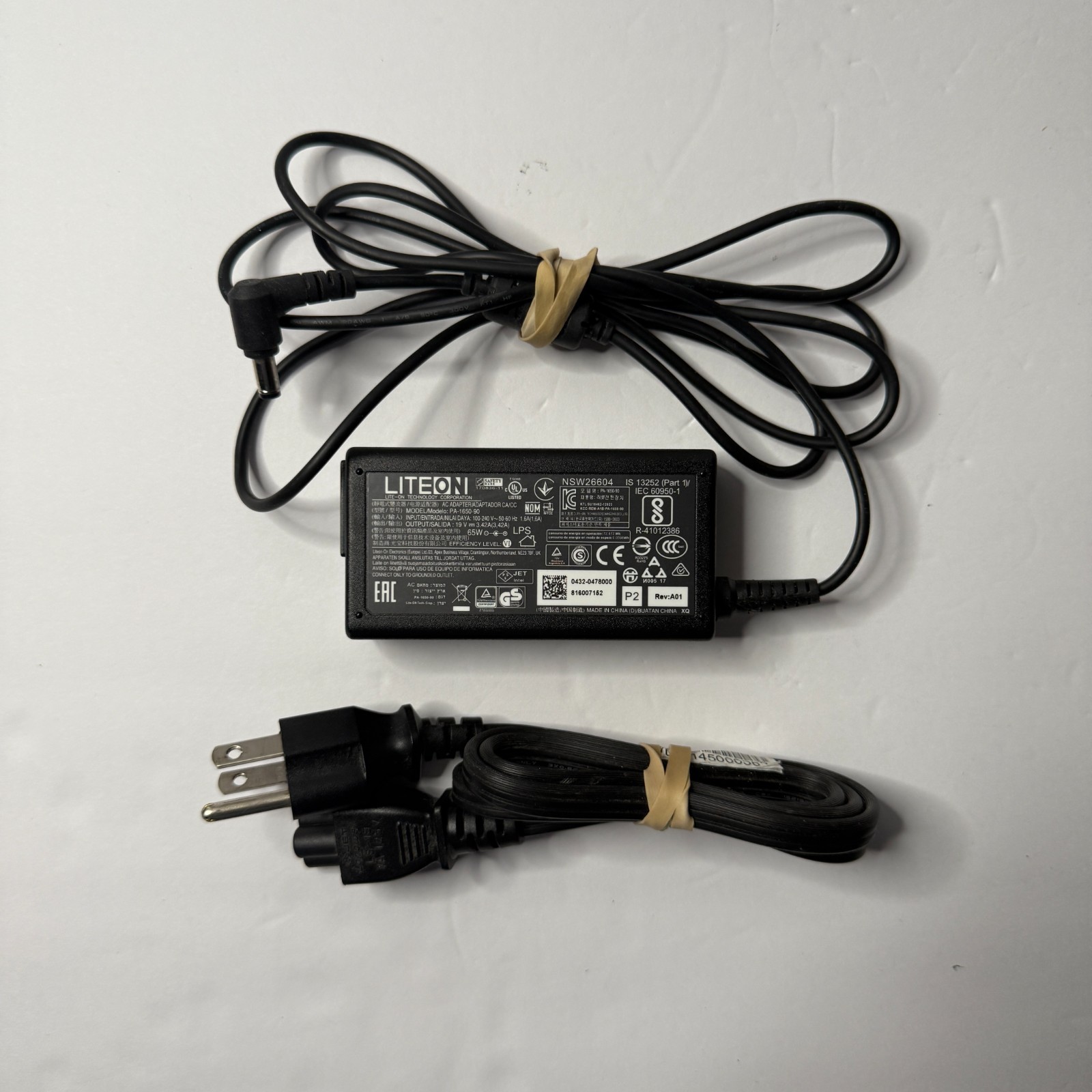 OEM Lite-On 65W 19V 3.42A AC/DC Adapter Power Supply PA-1650-90 5.5x2.5mm