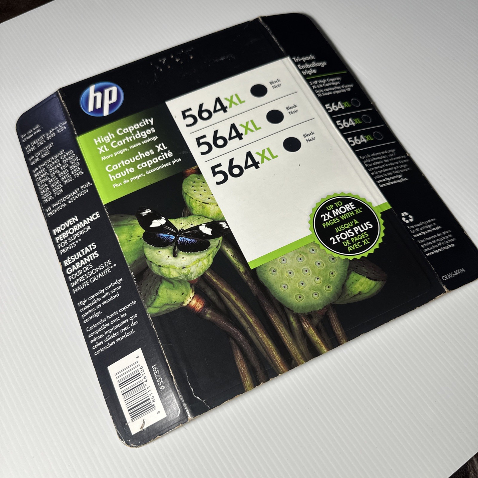 Genuine HP 564XL CR305BN Multi-Pack Black Ink Cartridges (3) Sealed Expired