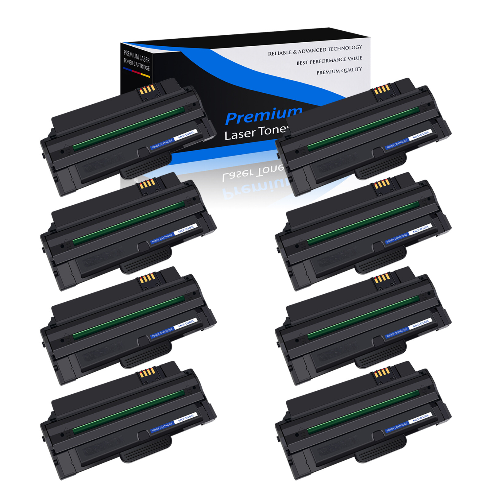 8PK 105L MLT-D105L Toner Cartridge For Samsung ML-1910 1915 ML-2525 ML-2525W