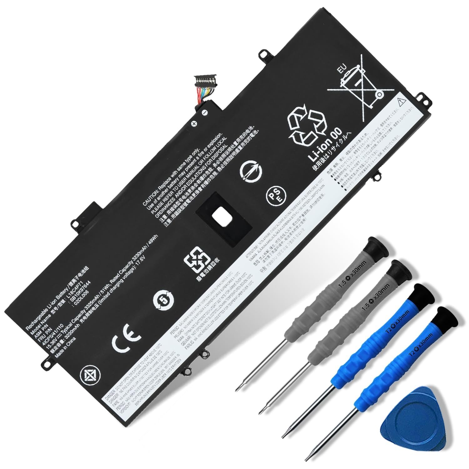 High-Capacity 51Wh Laptop Battery for Lenovo ThinkPad X1 Carbon 7th/8th Gen
