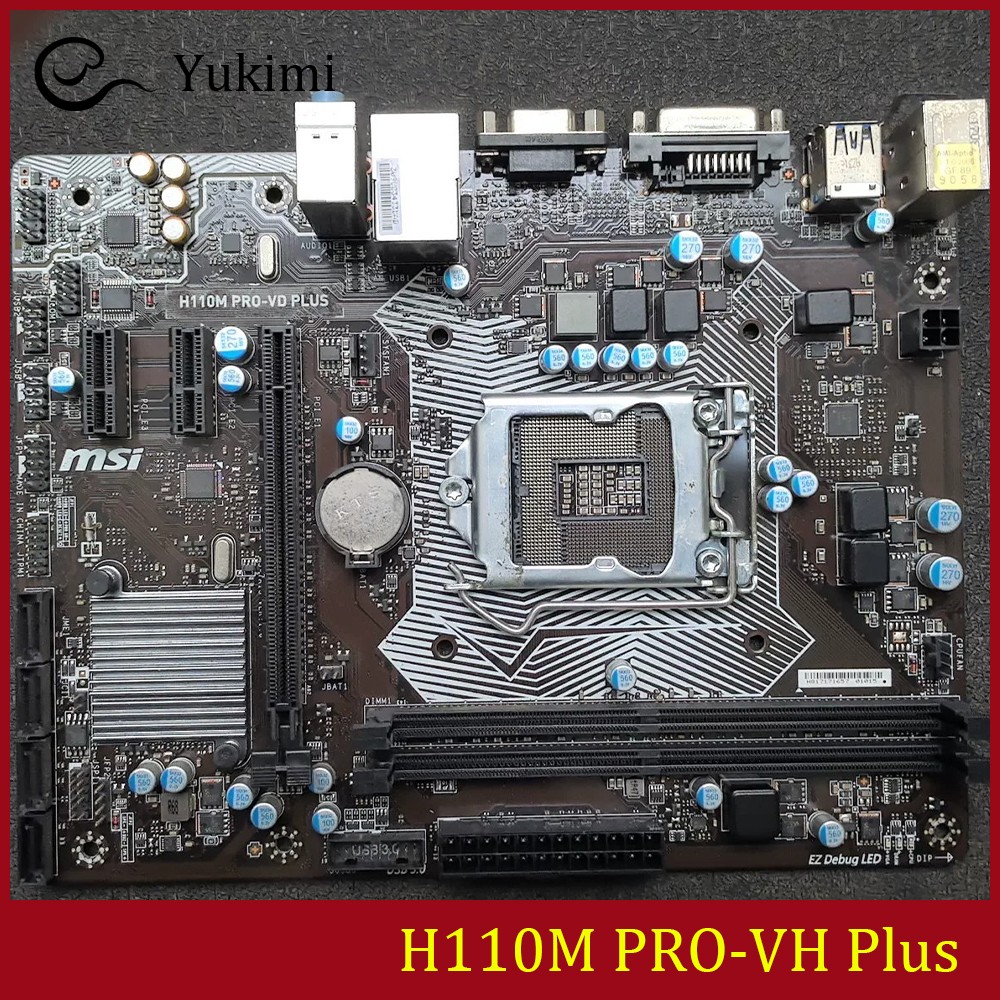 FOR MSI H110M PRO-VH Plus DDR4*2 LGA1151 32GB HDMI VGA Micro-ATX Ｍotherboard
