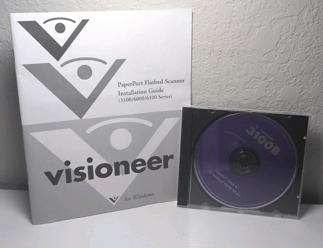 Visioneer Paperport Flatbed Scanner Installation Guide Booklet/CD ROM B287