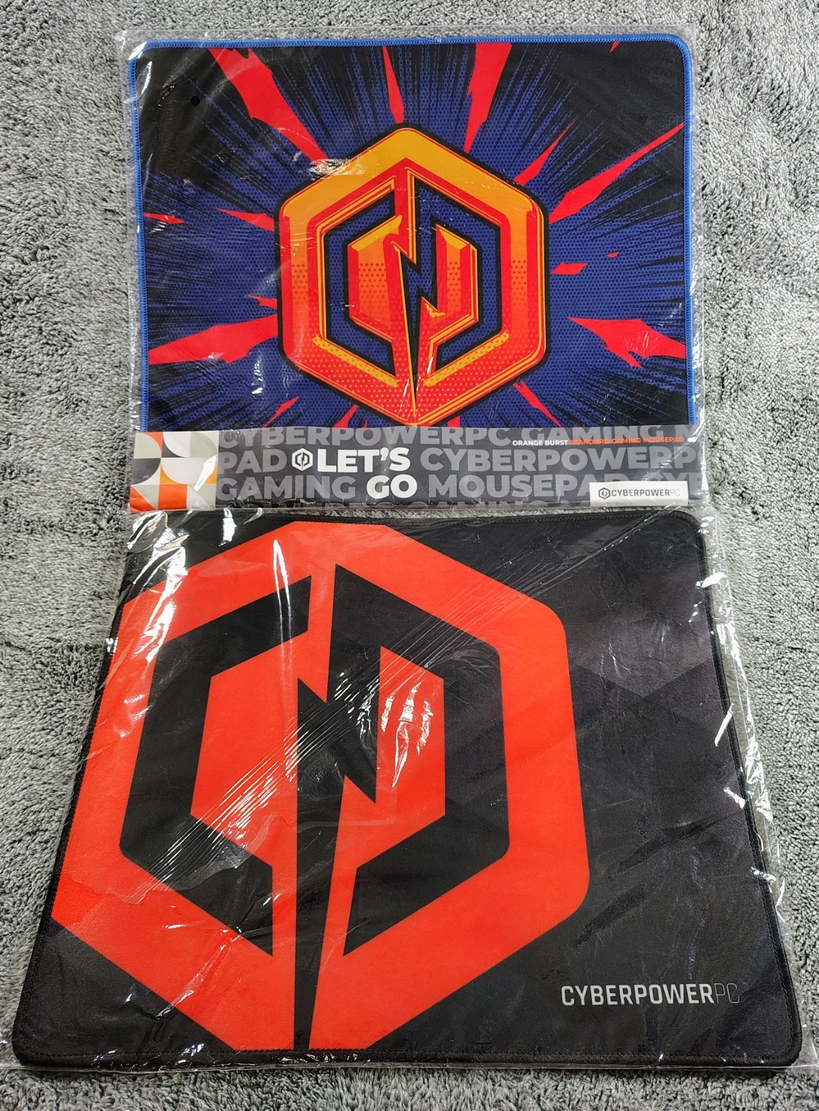 Large Cyberpower PC Gaming Mousepads Lot Of 2 14"X12" NEW