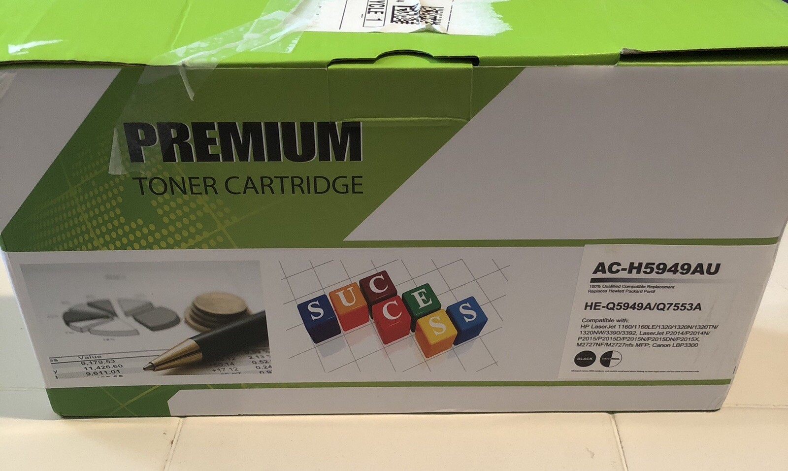 Replacement AC-H5949AU BLACK Toner Cartridge for HP Q5949A
