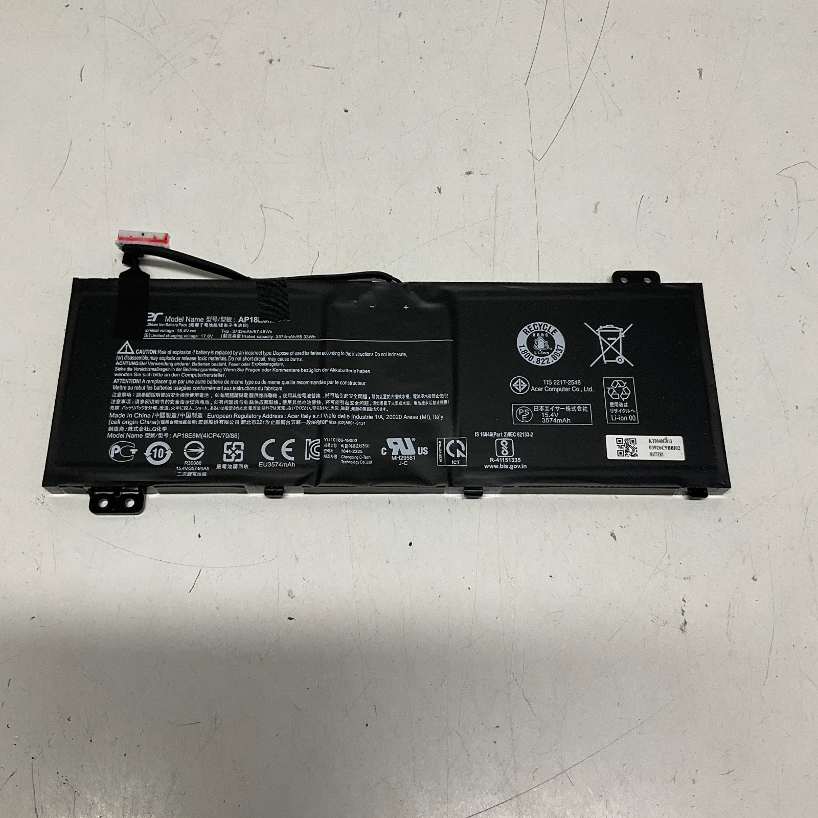 Acer Nitro 5 AN515-55 Series 15.6" Genuine Battery 15.4V 57.48Wh 3574mAh AP18E8M