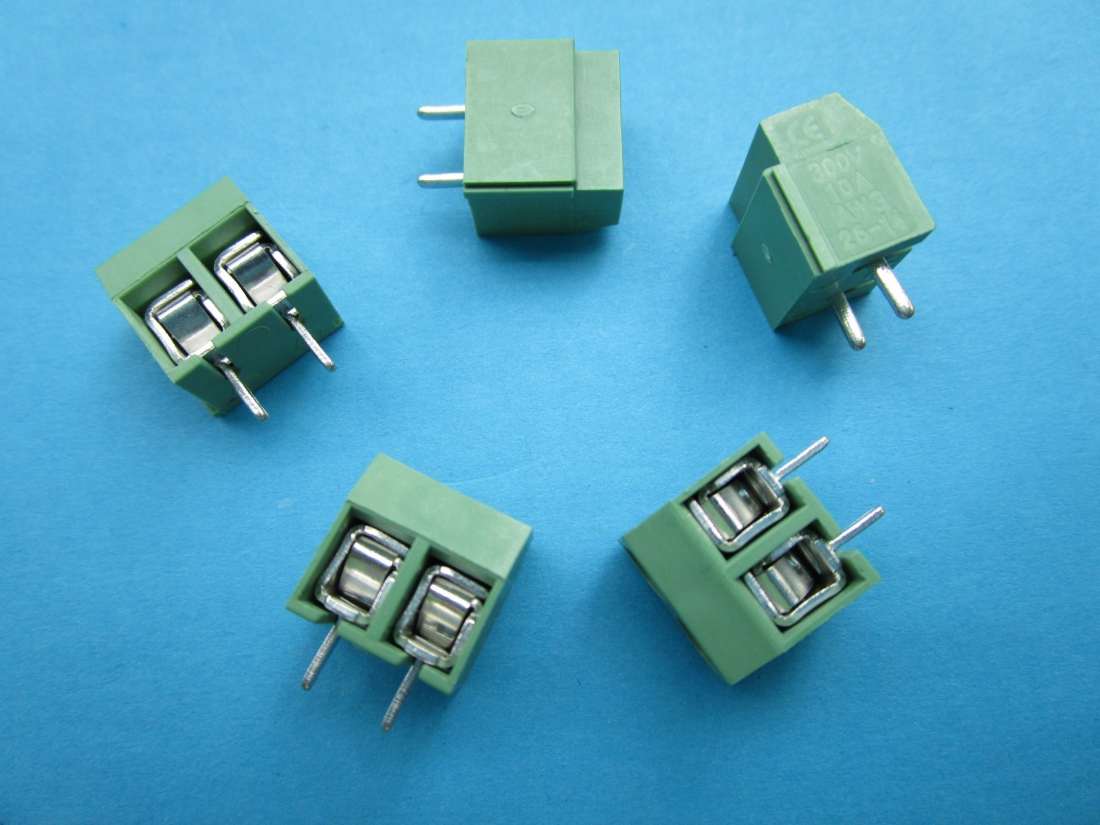 120 pcs Green 5.0mm 2 pin Screw Terminal Block Connector Wire Protector DC126V