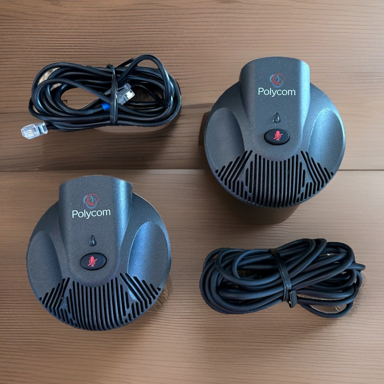 *Lot of 2* Polycom External Microphone Pods SoundStation IP 2201-15855-001
