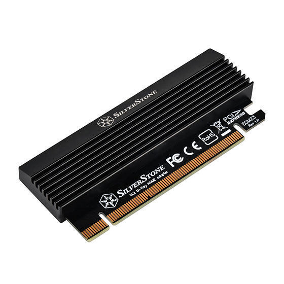Silverstone SST-ECM23 1 x M.2 (M Key) to PCI-E x4 Aluminum Thermal Pad Adapter