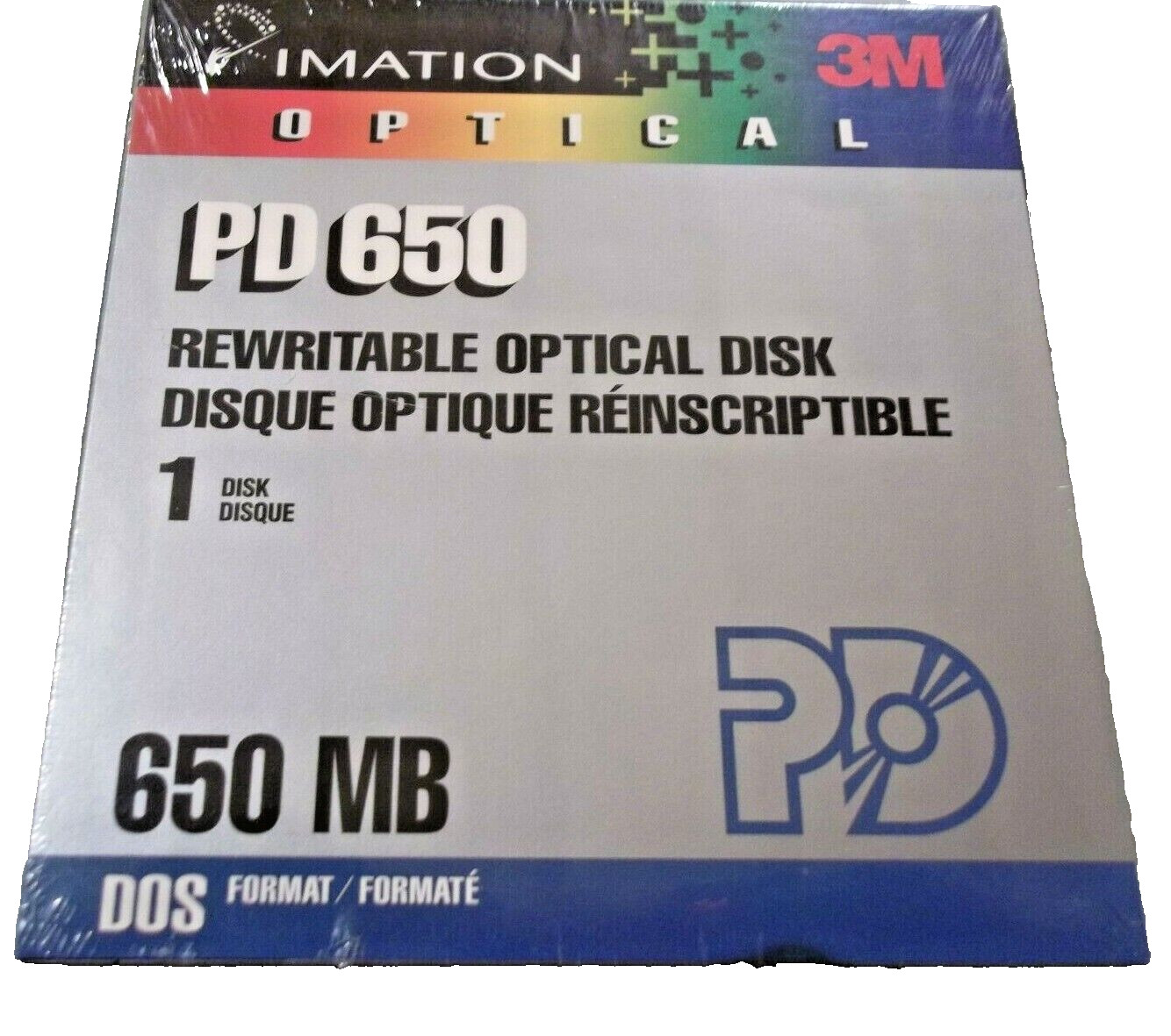 IMATION 3M PD650 650 MB REWRITABLE OPTICAL DISC 
