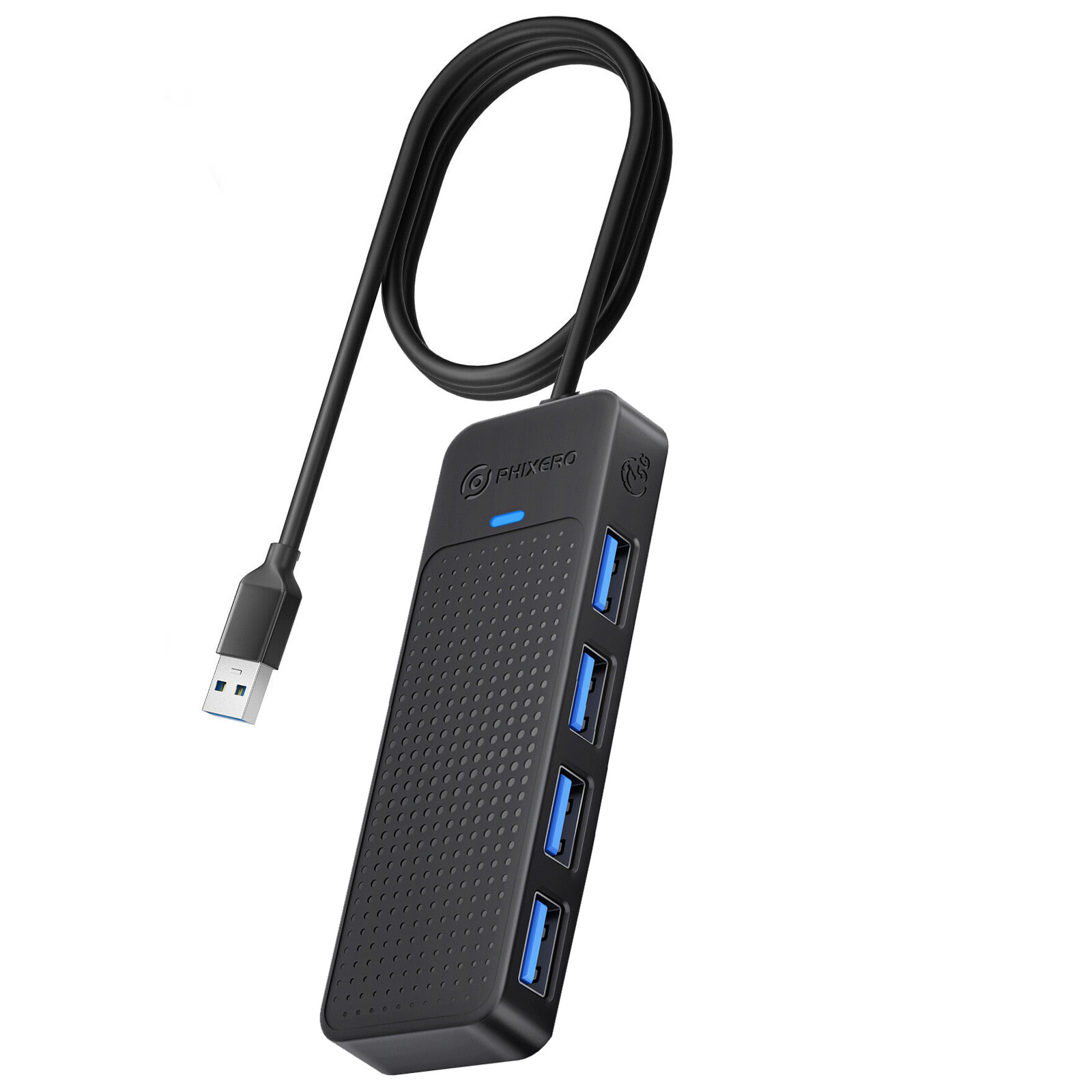 4 IN 1 USB 3.0 Hub Material ABS Splitter w/ Super Speed 5Gbps 0.5/3.3Ft Cable