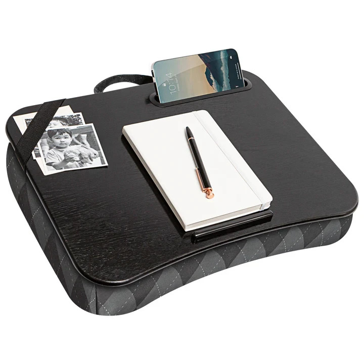 LapGear Designer Lap Desk Gray Argyle