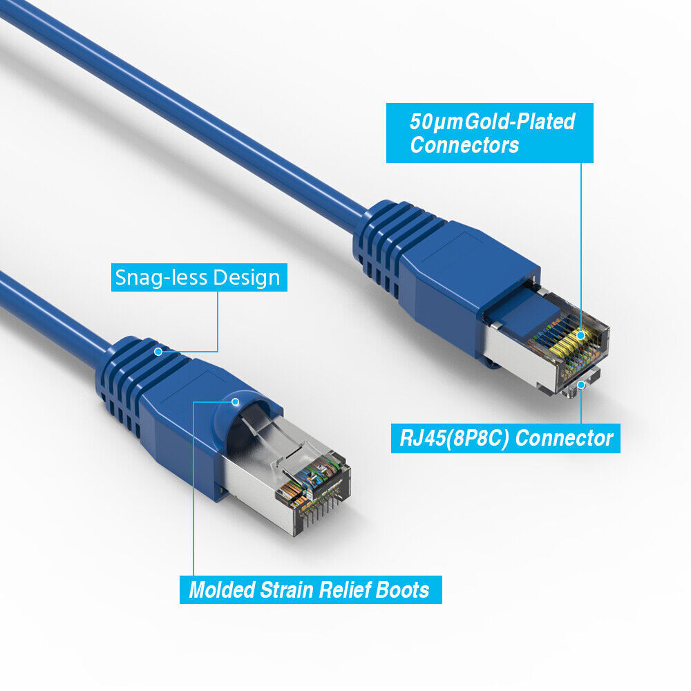 50'Ft-350 IN-OUT DOOR CMP Network Cable 23Awg General Cat6 10GX Plenum shielded