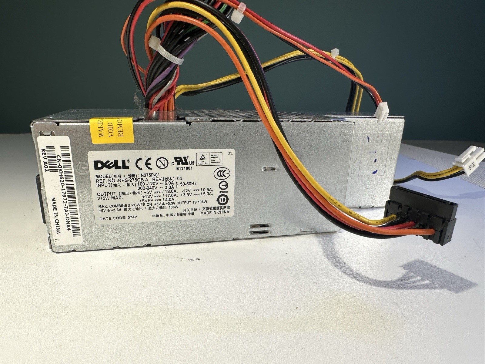 Dell N275P-01 Power Supply 275W AC Adapter