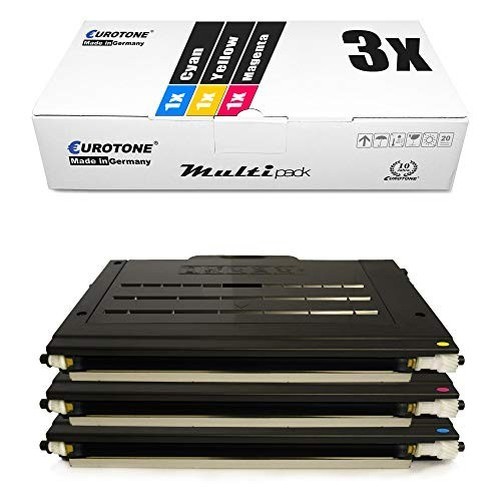 Eurotone 3x Yellow Toner Cartridge Compatible for Xerox 106R00680+106R00682