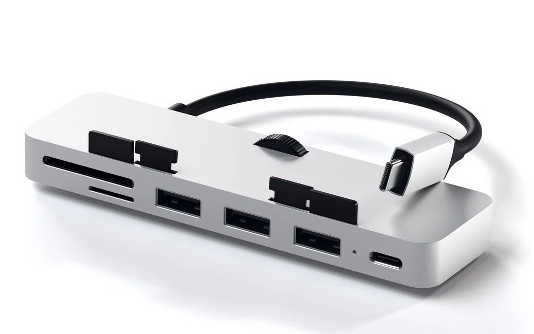 Satechi Aluminum USB-C Clamp Hub Pro for iMac 2017-2020 / iMac Pro Silver 5 Gbps