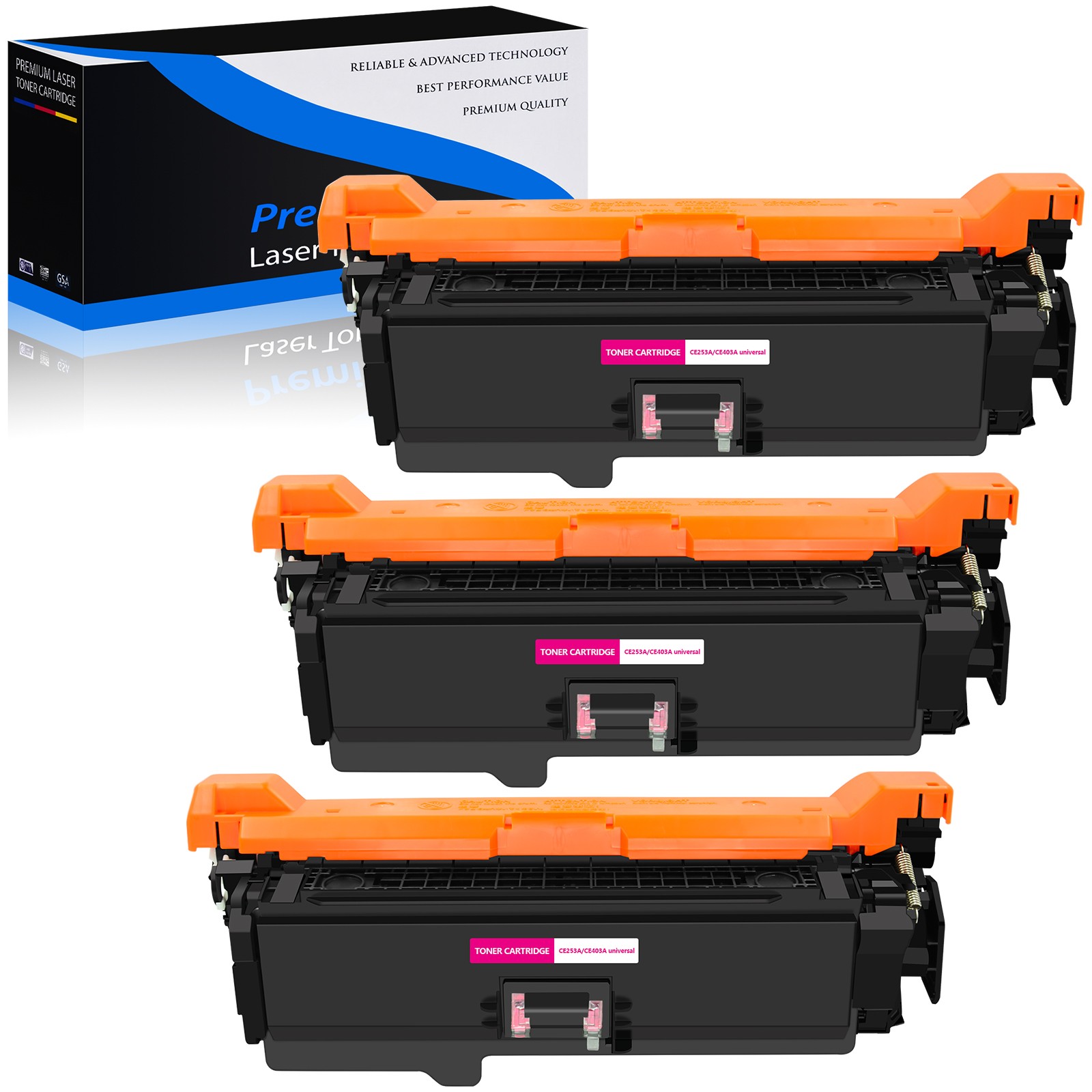 3 CE253A 504A Magenta Toner for HP Color LaserJet CP3520 CM3530 CM3530 CM3530fs
