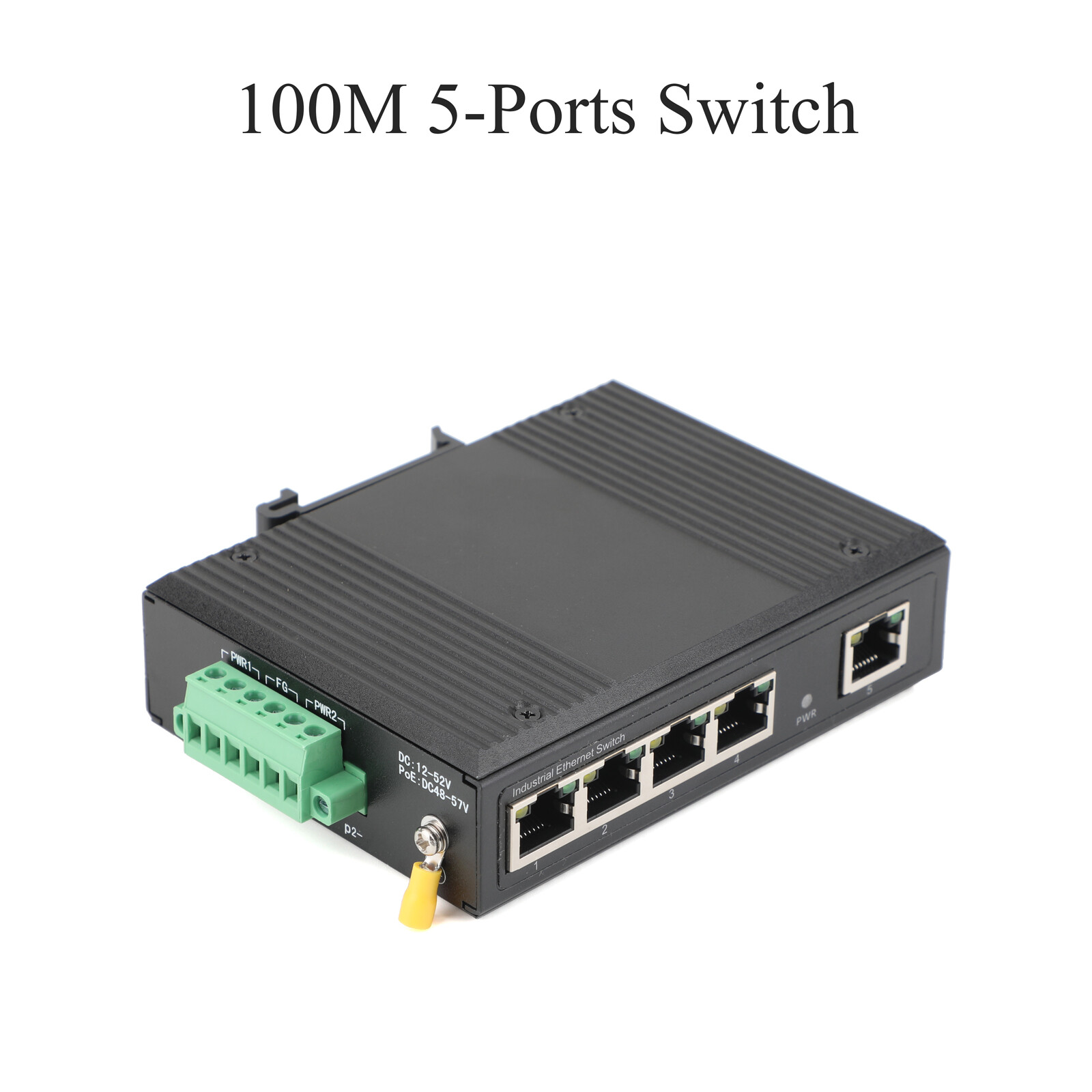 1PCS 5/8-port Industrial POE Switch 100/1000Mbps DIN Rail, Plug and Play