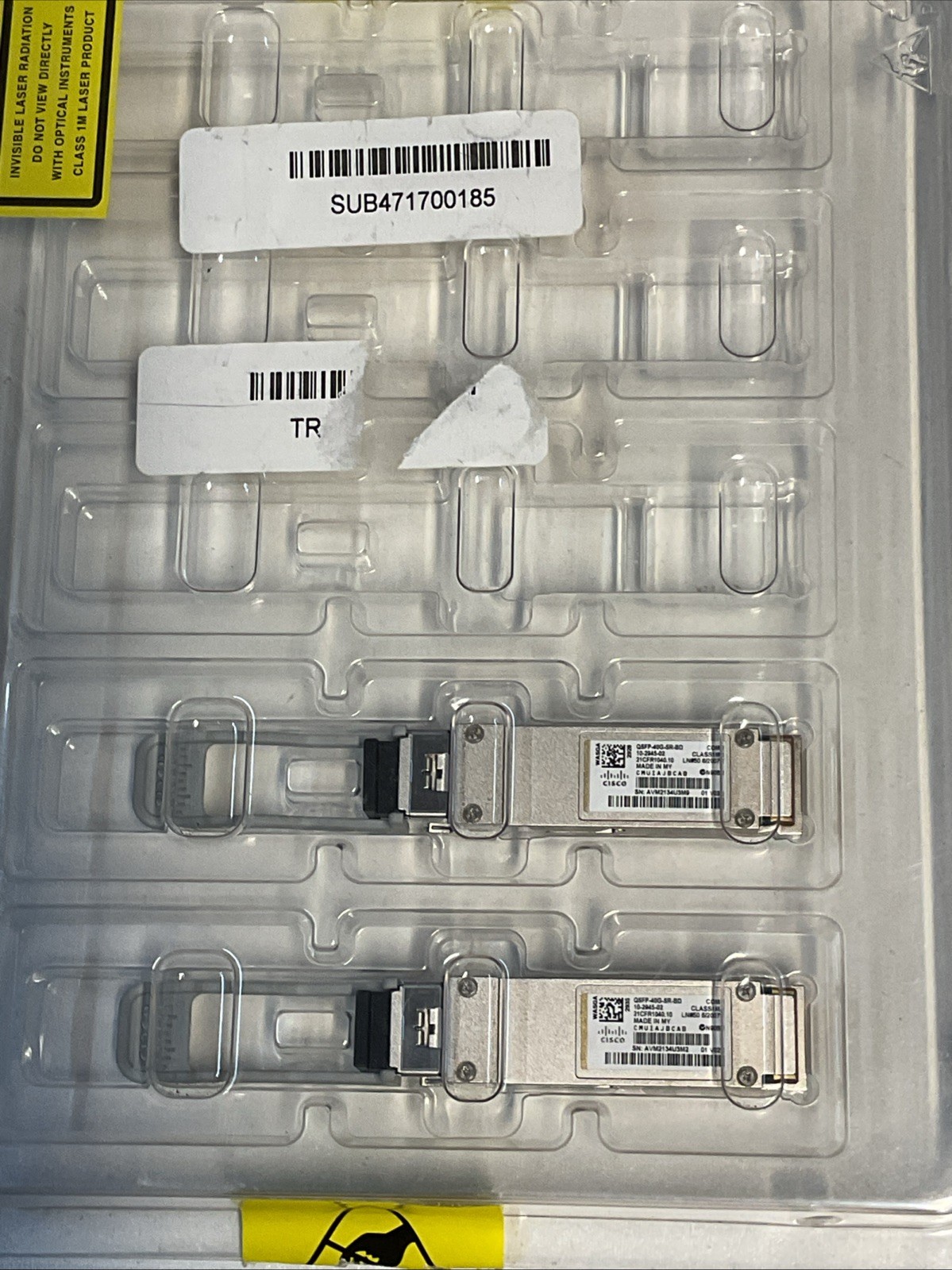 Lot Of 2 NEW CISCO QSFP-40-SRBD 10-2945-02 Transceiver 40G Malaysia
