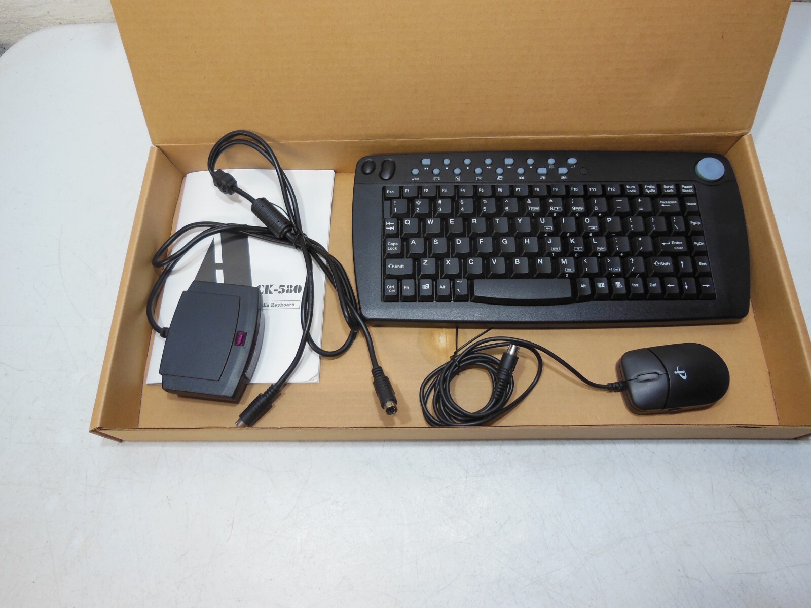 Vintage One Touch Simply ACK-580 Wireless Keyboard Mouse Multimedia Black
