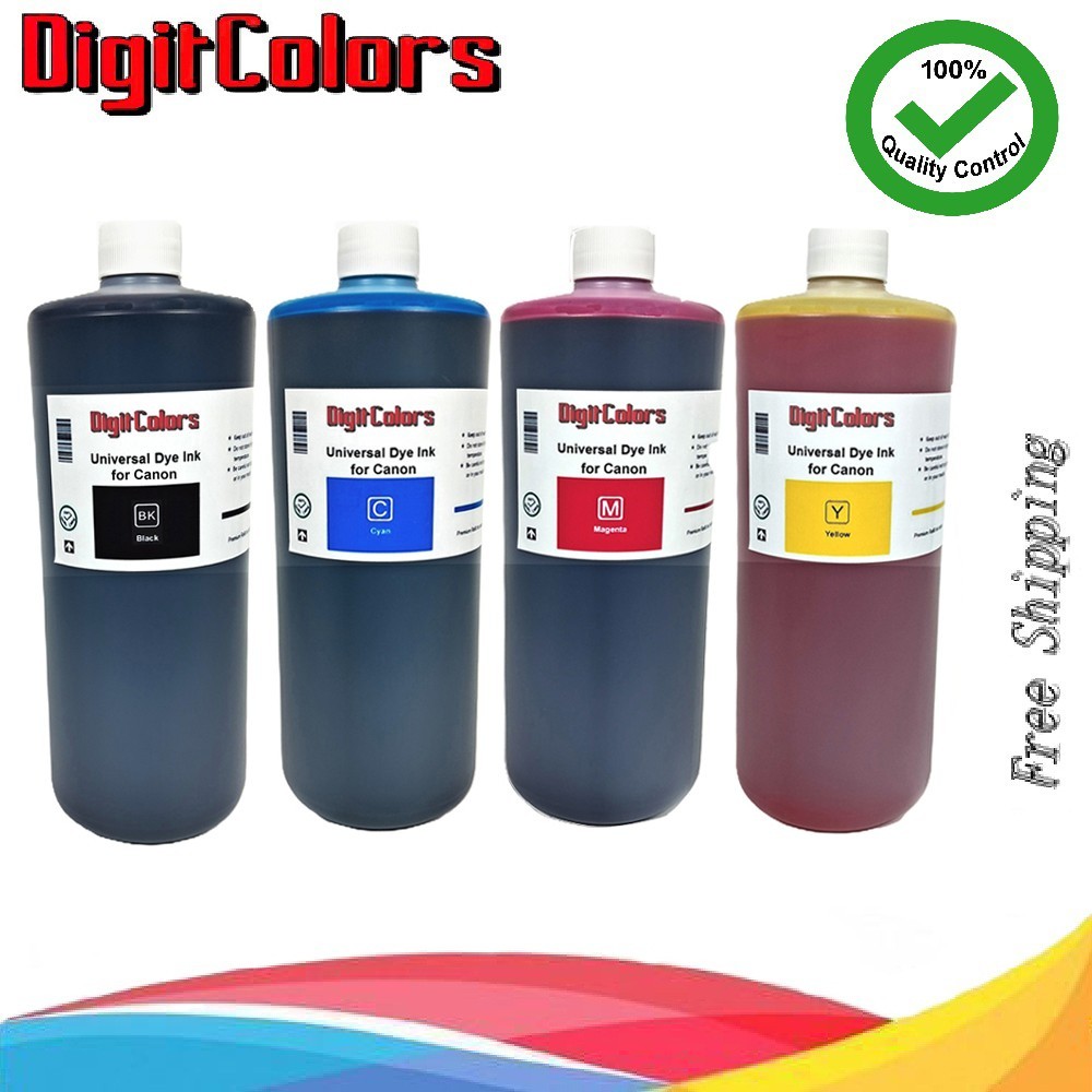4x1000ml Ink Cartridge Refill Kit Bottles for Canon Inkjet Printers