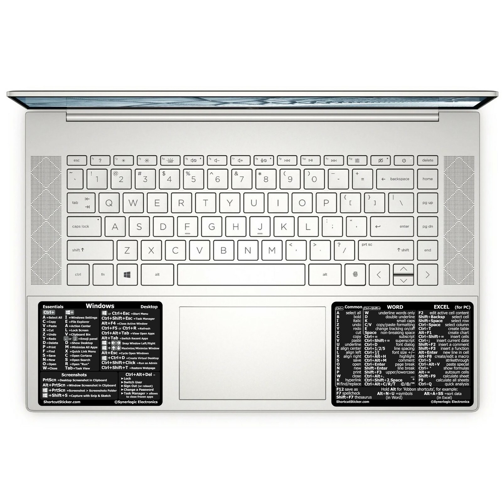 SYNERLOGIC Windows + Word/Excel - Keyboard Shortcuts No-Residue Vinyl Sticker