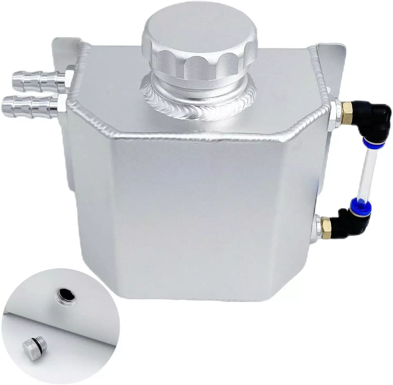 1L Universal Aluminum Radiator Coolant Overflow Expansion Tank Recovery