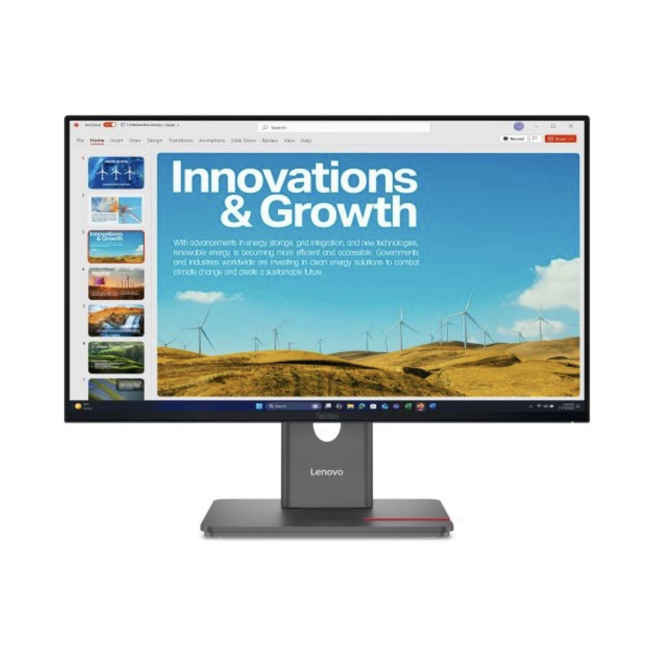 Lenovo ThinkVision P24QD-40 23.8" QHD LCD Monitor HDMI/DP USB Hub Black