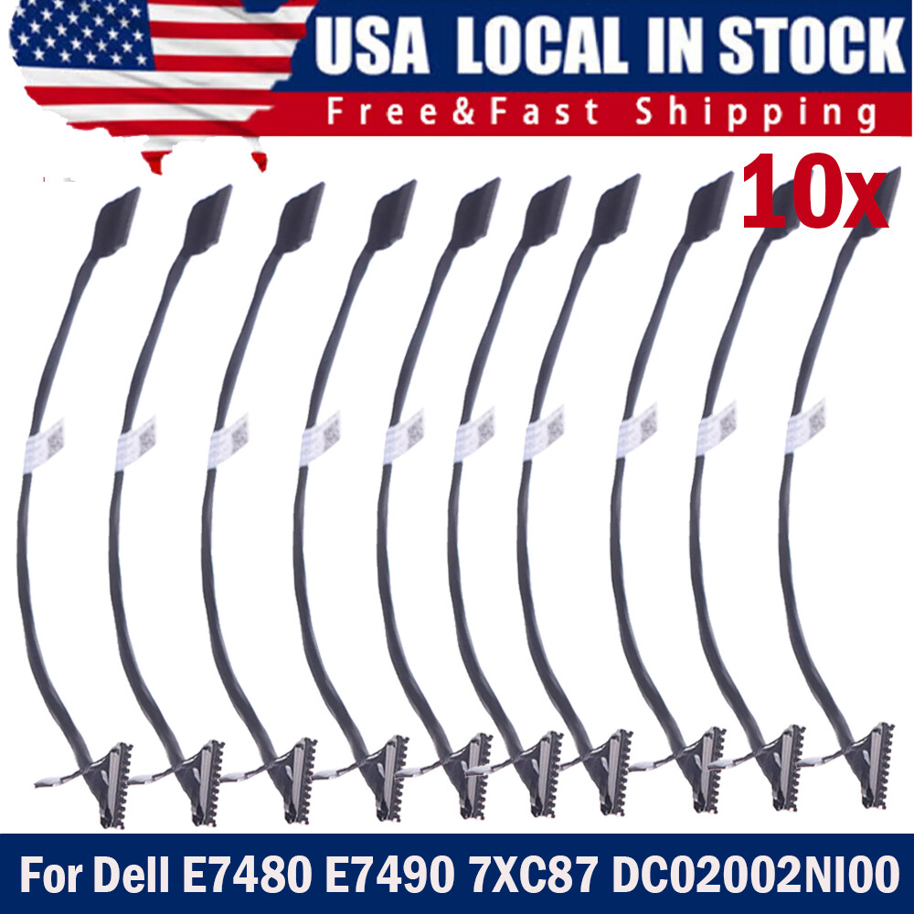 New 10Pcs Battery Cable 07XC87 For Dell Latitude 7480 E7480 7490 E7490