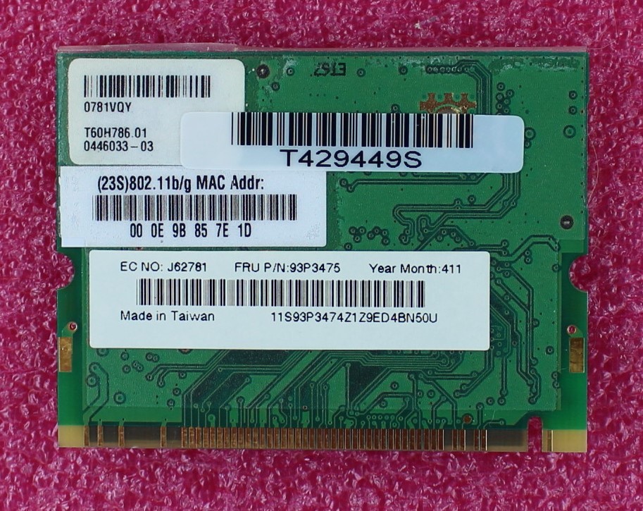 93P3475 - IBM ThinkPad G40/G41 Wireless Mini PCi (us)