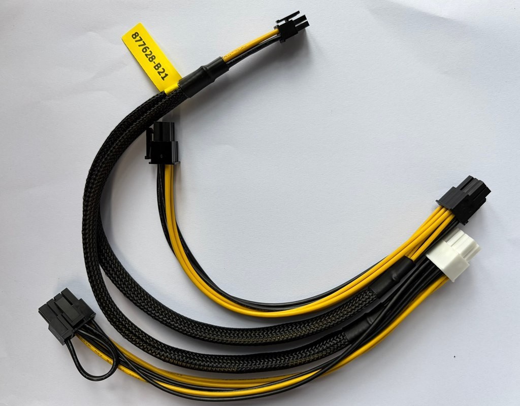 877628-B21 for DL380 ML350 G10 GPU 1x8Pin to 1x8Pin+2x6pin+1x8pin (Tesla) 35cm